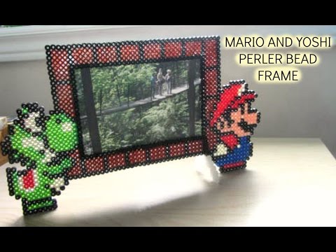 Perler Bead Mario & Yoshi Picture Frame Perler Bead Mario & Yoshi Picture Frame