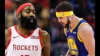 Klay Thompson and James Harden Rock Headbands, Combine for 106 POINTS