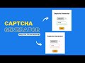 Captcha Generator in HTML, CSS & JavaScript | Create Captcha with Validation in JavaScript