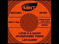 LOVE IS A MANY SPLENDORED THING, Len Barry, (Bell Sound Recording) 1959