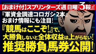 ✖️凱旋門賞 オマケ付｜大勝負専用｜スプリンターズS週／日曜コロガシ対象『渾身の２鞍』＋『凱旋門賞』一挙公開｜『WIN5』3000万円男『裏留目教授』が、勝負推奨馬券公開！『ルメールオッズの裏』