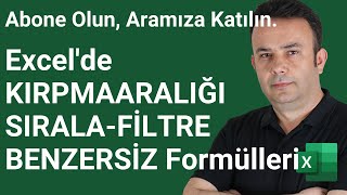 Excel'de KIRPMAARALIĞI- FİLTRE-BENZERSİZ-SIRALA Formüllerini iç içe nasıl kullanırsınız?-944.video