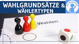 Wahlen - Wahlgrundsätze \u0026 Wählertypen (Stamm-, Wechsel-, Nichtwähler) einfach erklärt - Politik