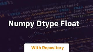 numpy dtype float