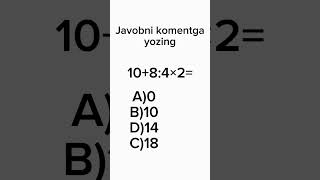 Qiziqarli matematika.📹📝Mantiqiy hammadan javob kutamiz. #dars #qiziqarli #mantiqiy #olimpiada #reels