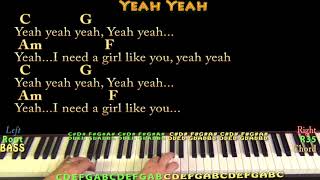 Girls Like You (Maroon 5) Piano Cover Lesson in C with Chords/Lyrics