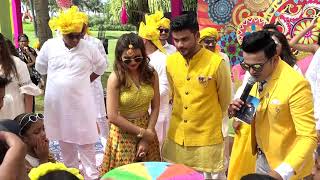 Wedding Anchor Girish Hosting Wedding Haldi Games Event at Goa | Girish Sharma Top Haldi Games