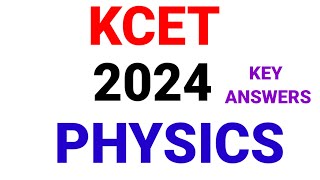 Kcet Physics Answer Key 2024 Kcet Physics Answer Key 2024 Pdf Kcet