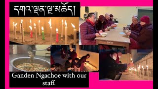 How we clebrated Ganden Ngachoe with staff # Tibetan # Nelen staff # Family # Thukpa Bhakthuk.