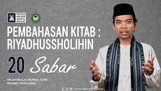 LIVE | KAJIAN KITAB RIYADHUSSHOLIHIN 20 - SABAR | Musholla Nurul Ilmi, Rimbo Panjang