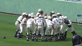 那覇高校　円陣　1回戦　第61回沖縄県高等学校野球春季大会