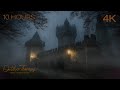 10 Hours of Relaxing Thunder & Rainstorm Ambience | Stormy Night at a Medieval Castle [4K]