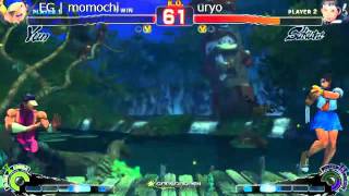 SSF4 AE: Momochi (Yun) vs Uryo (Sakura) - Godsgarden 4 (Losers Final)