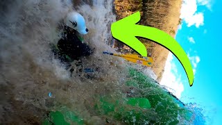 Whitewater Rafting Flip on the Nolichucky River | 4,000+ CFS Roostertail Rapid