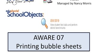 AWARE 07 Printing Bubble Sheets