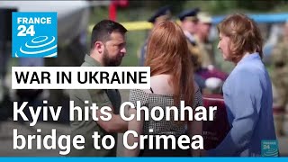 War in Ukraine: Russia, Ukraine confirm Kyiv hits Chonhar bridge to Crimea • FRANCE 24 English