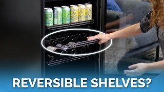 A Closer Look | Newair FlipShelf™ Wine and Beverage Fridge with Reversible Shelves