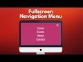 Animated Fullscreen Navigation Menu HTML/CSS/JavaScript