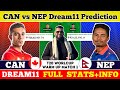 CAN vs NEP Dream11 Prediction|CAN vs NEP Dream11|CAN vs NEP Dream11 Team|