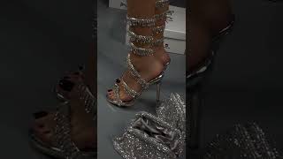 High heels #black silver heels #fashion #party wear #awesome  #trendingshorts #shortvideo 🖤