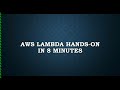 AWS Lambda Tutorial | AWS Lambda Hands-on | AWS Lambda & Serverless Applications | AWS certification