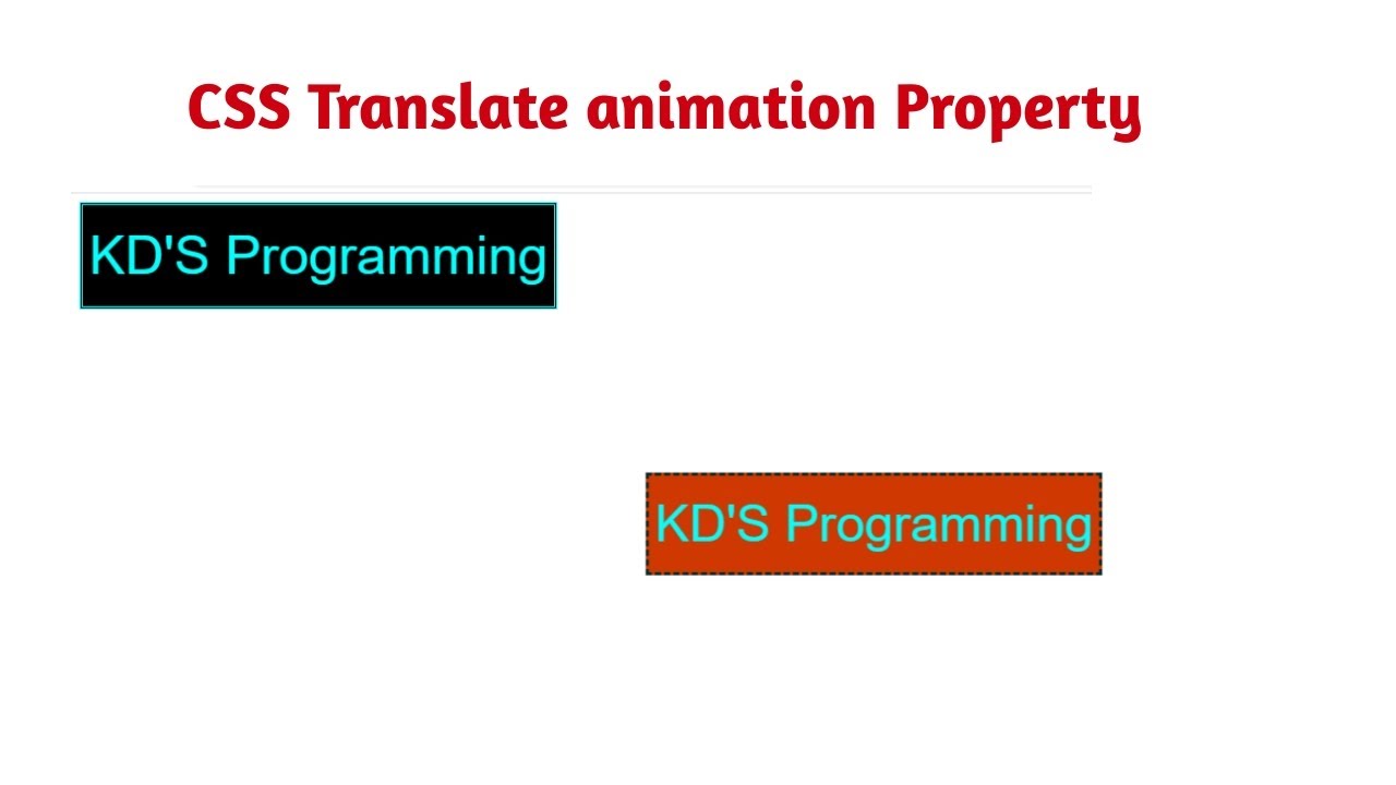 Css Animation Translate Property Youtube