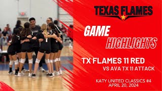 Game Highlights Katy United Classics #4: Texas Flames 11 Red vs AVA TX 11 Attack