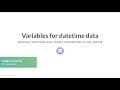 SQL Server Tutorial: Variables for datetime data