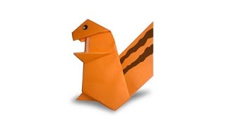 Cách gấp, xếp con Sóc bằng giấy origami - Video hướng dẫn xếp hình - How to make a Squirrel