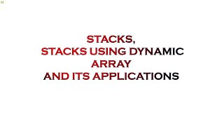 Stacks, Stacks using dynamic arrays and its application@Atria_InstituteOfTechnology#information_science