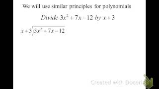 11.7 division of polynomials