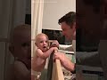 Baby's priceless reaction to dad shaving his beard