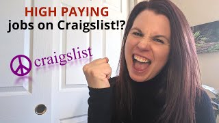 How to find HIGH-PAYING Work at Home Jobs on Craigslist
