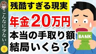 【知らないと損】年金月20万円の手取り額！税金、保険料はどのくらい天引きされる？