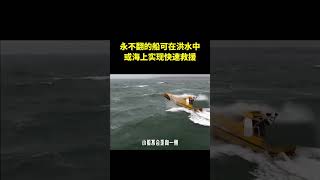 永不翻的船 ，可在洪水中以及海上，实现快速救援！ #黑科技  #涨知识 #shorts