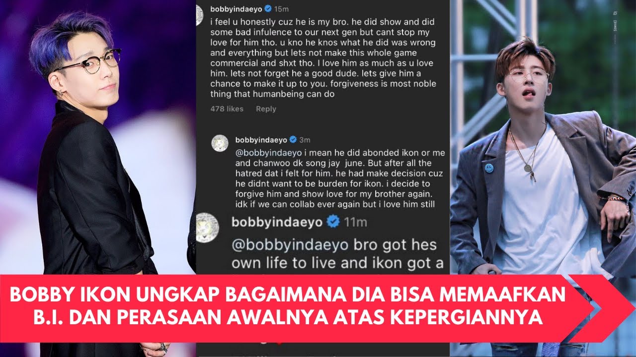 BOBBY IKON UNGKAP PERASAAN AWALNYA ATAS KEPERGIAN B.I. DAN BAGAIMANA ...