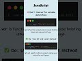 🚫 stop using var: switch to let & const || JavaScript