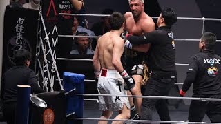 【RIZIN】“反則王”カリミアンが暴走、反則のバックハンドブロー連発＆レフェリーを殴打の暴挙　16.6kg軽い安保瑠輝也が判定勝ち