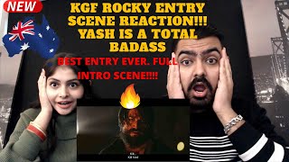 KGF ROCKY INTRO Scene Reaction by an AUSTRALIAN Couple | KGF reaction | Full FIGHT scene reaction!!