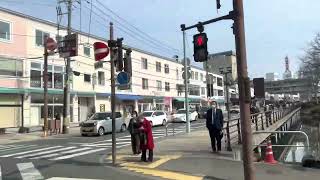 盛岡市中心市街地循環バス「でんでんむし」左回り便に乗車しました、車窓など。2023.3.9 午後。