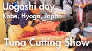 Uogashi day / Kobe Central Wholesale Market / Japanese Fishing Port Events Tuna Cutting Show / 魚河岸デー