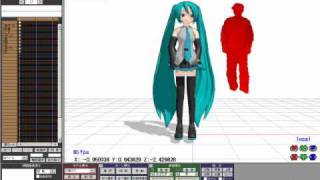 MikuMikuDance with OpenNI (Kinect) test