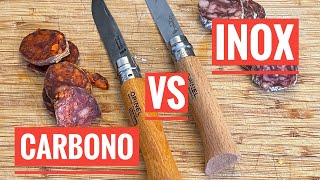 Opinel n8 Carbono vs Opinel n8 Inox