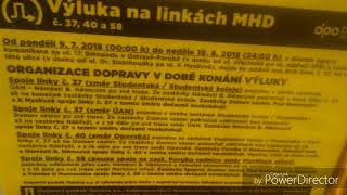 Hlášení DPO:Odklon linky 37 v Porubě