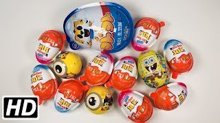 Surprise Egg with Kinder Joy Minions Mineez Sponge Bob Blind Pack Kaka Toy Chocolate