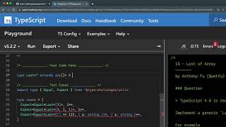 [EASY] FIRST IN ARRAY | LAST IN ARRAY #typescript #typescripttutorial