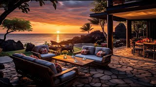 Smooth Saxophone Jazz at Sunset | Relaxing Background with Ocean Waves | Relax and Reduce Stress