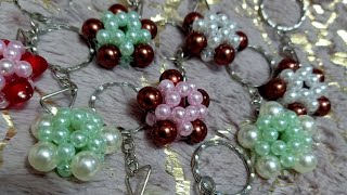 how to make key chain to. របៀបធ្វើបន្តោងសោ ងាយៗ.#handmade #love #beads