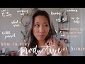 PRODUCTIVITY TIPS // working from home full time, 9-5 corporate job, separating your work and life