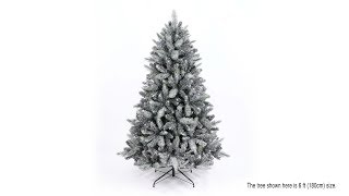 Eco-Friendly Oncor Glittered Arctic Spruce Christmas Tree Assembly